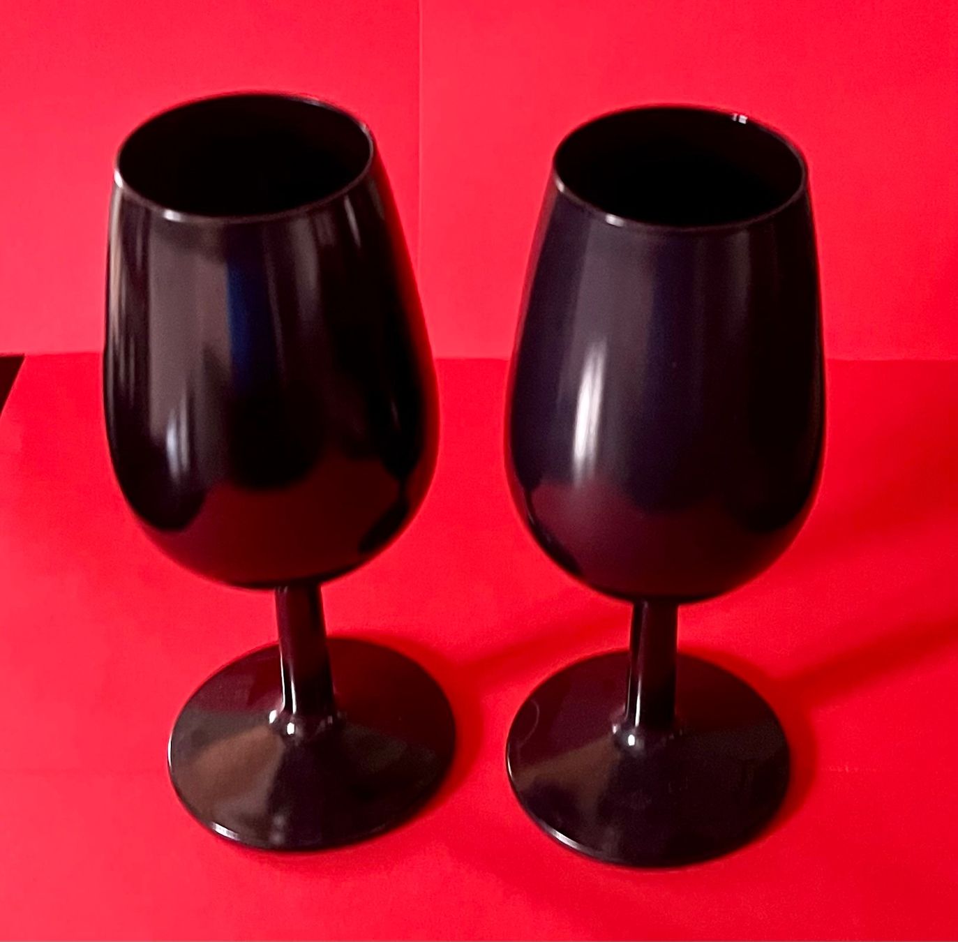 Bicchieri: Weingläser / 2 schwarze Blind-Degustationsgläser – Usato da Uffikon venduto da san123day 3