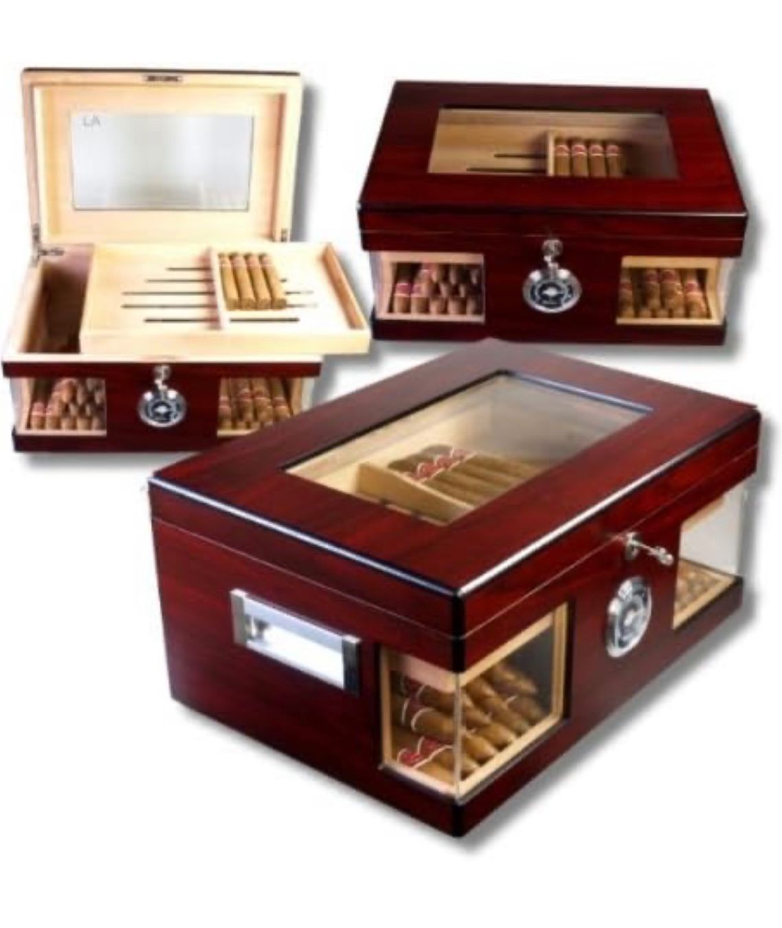 Humidore: Kristallglas Humidor - Luxus – Neu und originalverpackt aus Weinfelden von Bauselina