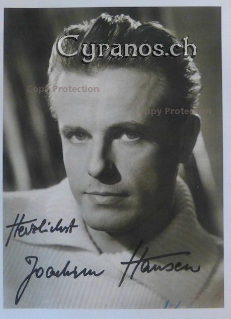 Autografi: Joachim Hansen (1930-2007) Schauspieler - Autogramm – Usato da Dietikon venduto da cyranos.ch