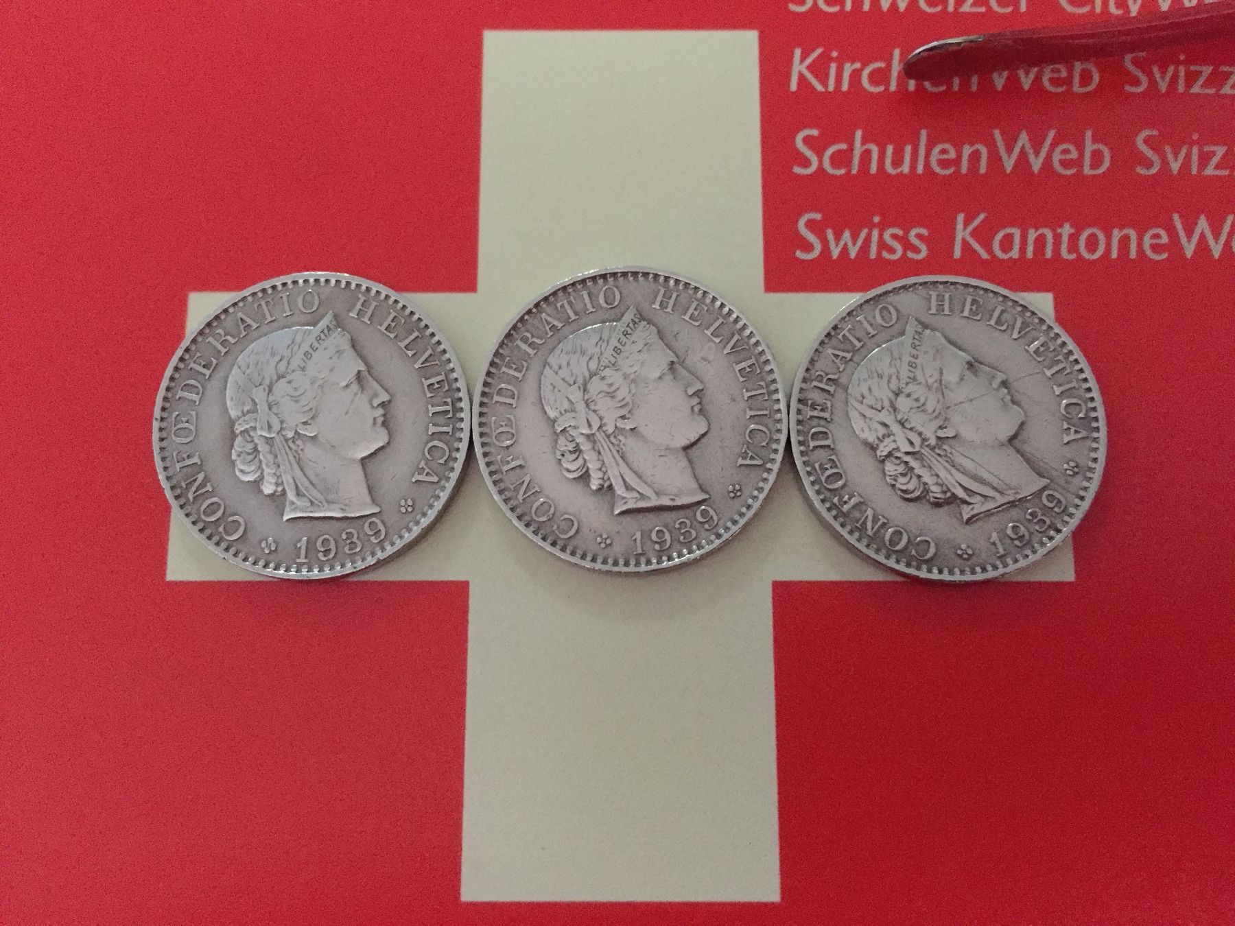 Tutti le monete: 20 Rappen - TRIO 1939 -vz – Usato da Elsau venduto da herbybay 3