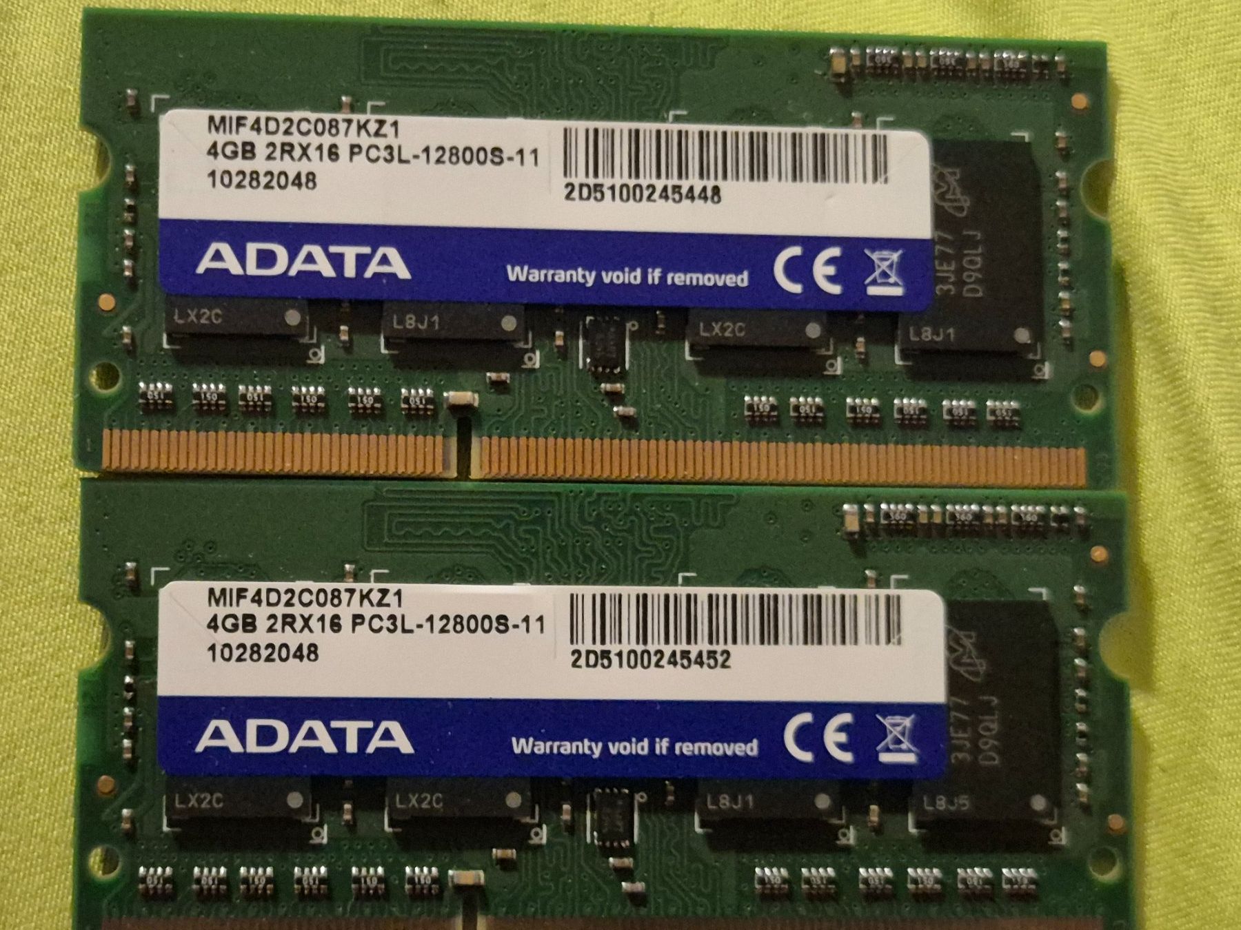 Memoria / RAM: Adata 2x4GB 2Rx16 PC3L-12800S-11 – Usato da Roggwil BE venduto da GLDANI 1