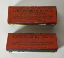 Antike Duna-Phorine Morphin Leer Set Paris Um 1930