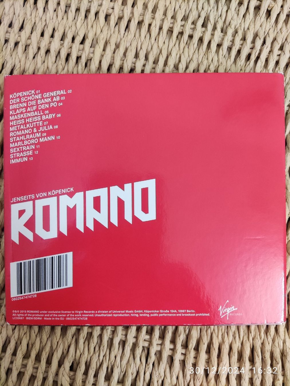CD: Romano Jenseits Von Koepenick – Usato da Basel venduto da Alacant 2