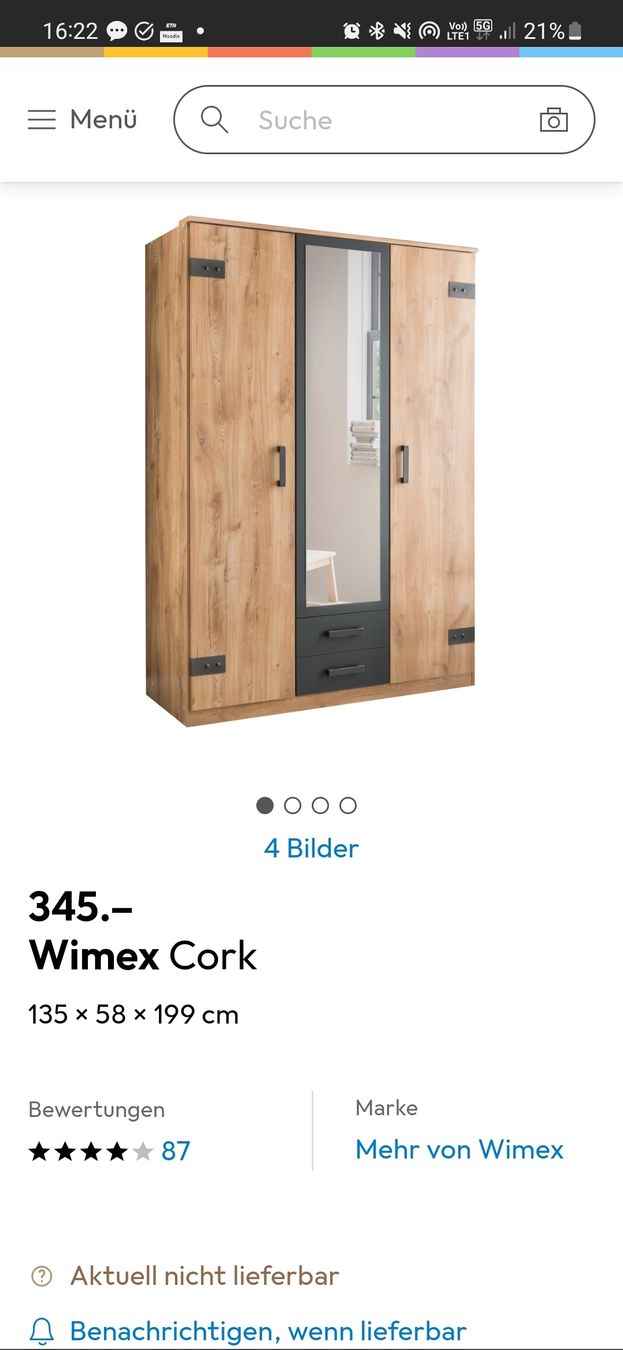 Armadi: Schrank Wimex Cork von Galaxus – Usato da Zürich venduto da tob_9qms 3