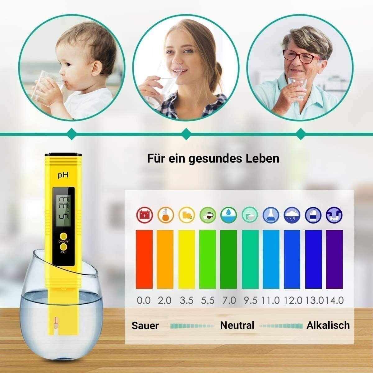 Misurare: Digital WasserTester PH Wert Prüfer Chlor Messgerät Messer – Nuovo (secondo la descrizione) da Kirchdorf AG venduto da Apost008 2