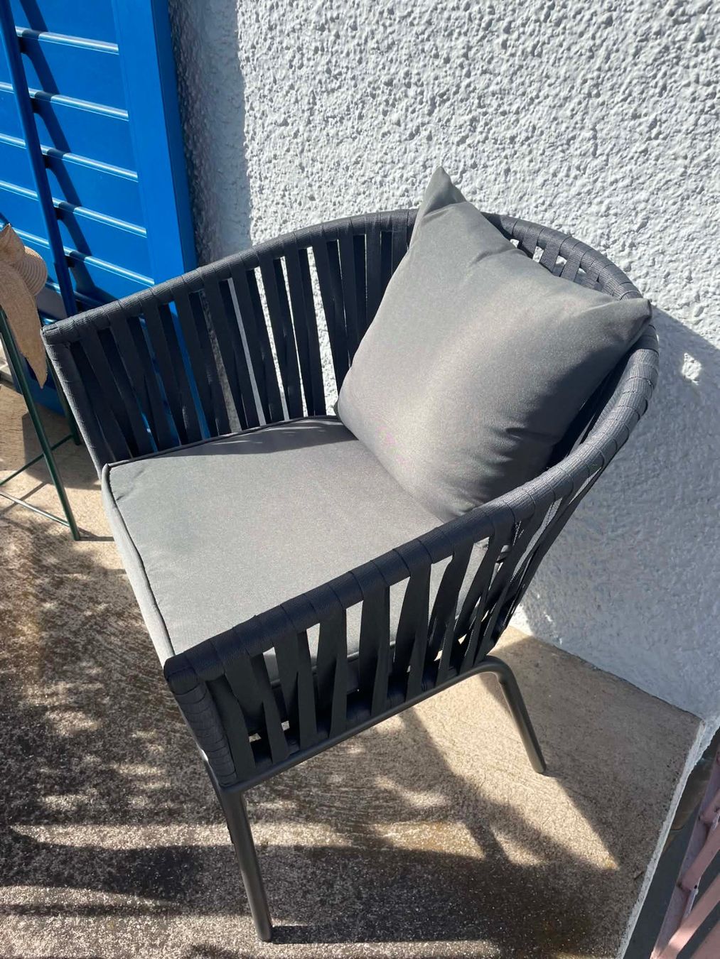 Sedie: 2 Gartenstühle mit Kissen anthrazit – Nuovo e nell'imballaggio originale da Zürich venduto da mar_6szv