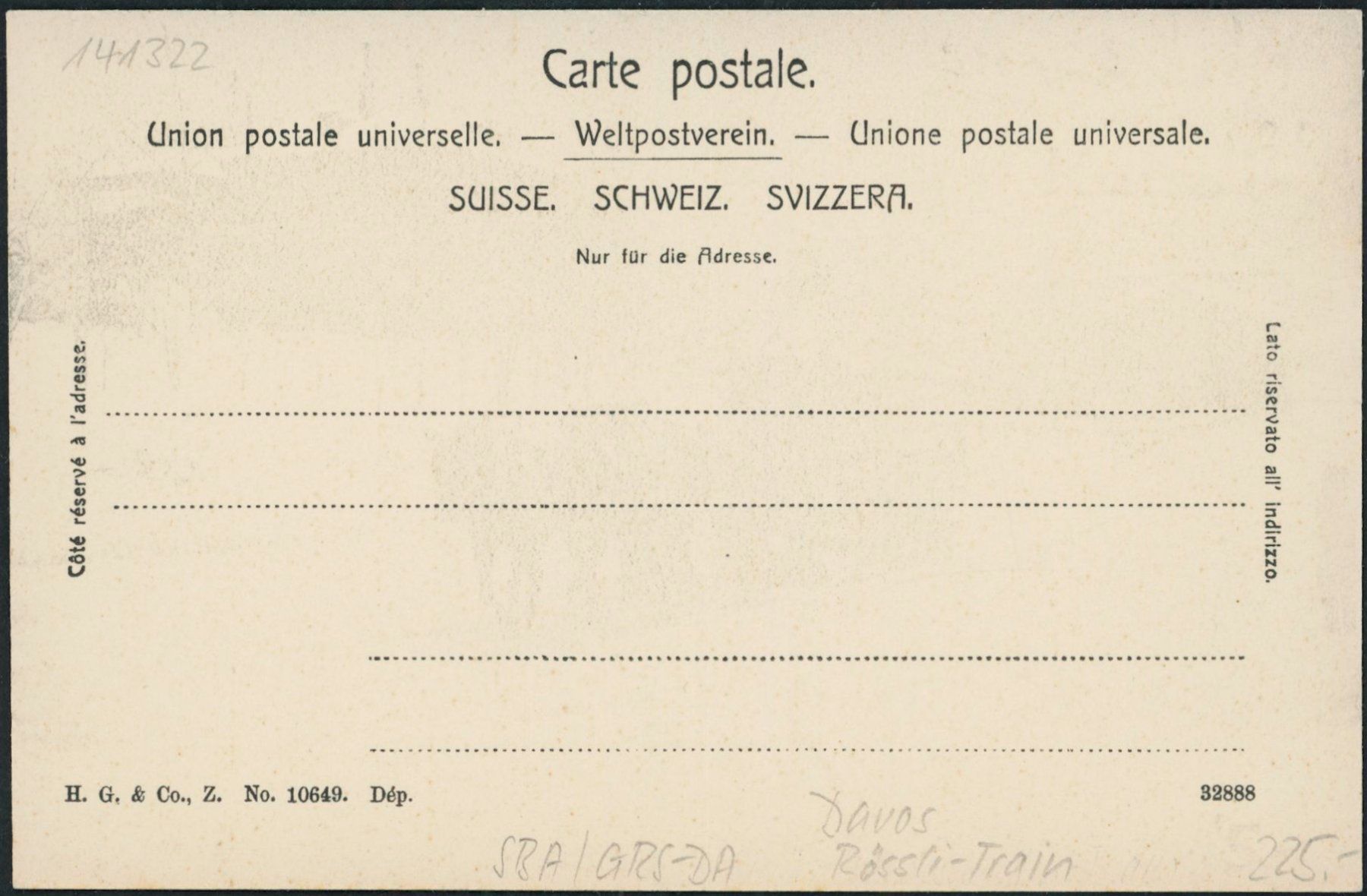 Cartoline postali: GRS Davos - Tram - Rösslitram – Nuovo (secondo la descrizione) da Schindellegi venduto da Jonathan77 1