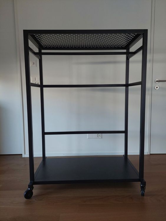 Honey-Can-Do Garagen-Aufbewahrungswagen Aus Metall – Mit Rollen, Schwarz, 68 Kg Tragkraft, Für Werkzeug & Garten