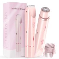 Damen Rasierer elektrisch 2-in-1 Dual-Head Haarentferner USB