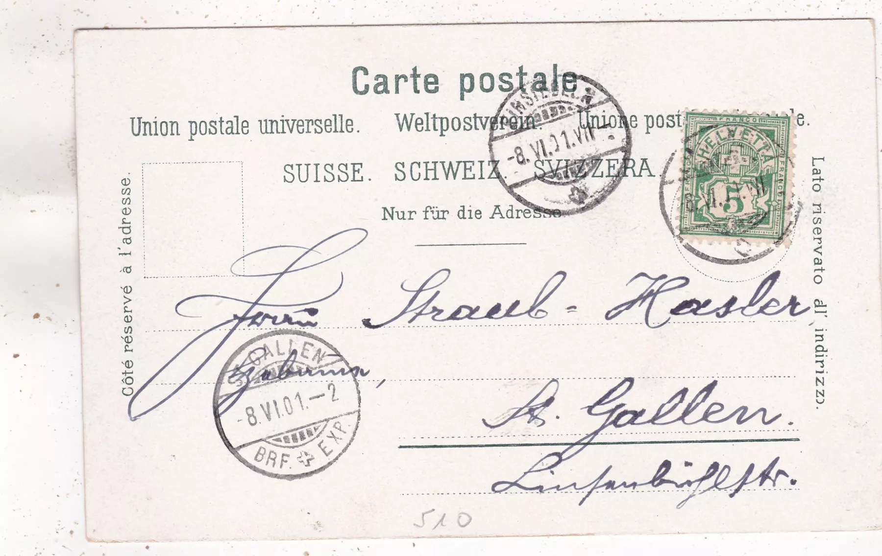 Cartoline postali: Einsiedeln Kloster 1901 – Usato da Herisau venduto da Lisegrat2008 1