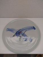 Kunstkeramik Teller 37cm modern Japan Stil hinten Monogramm