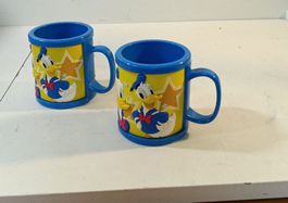 2x Donald Duck Tassen, Disneyland, Vintage  (nov262)