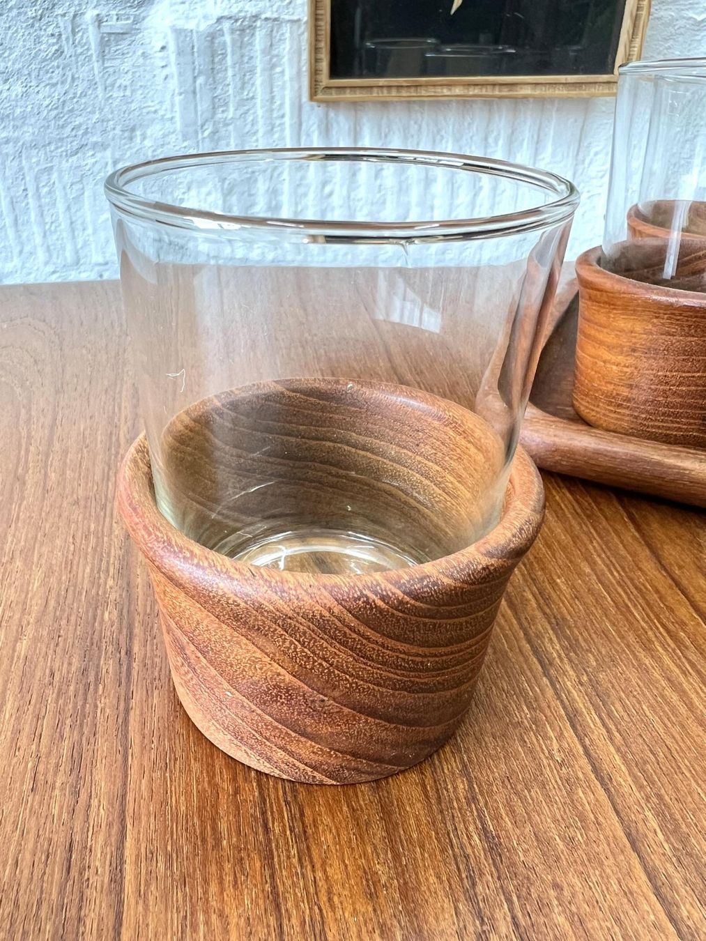 Gläser: Vintage Gläser-Set mit Teak Tablett – Gebraucht aus Walzenhausen von stilvollwohnen 4