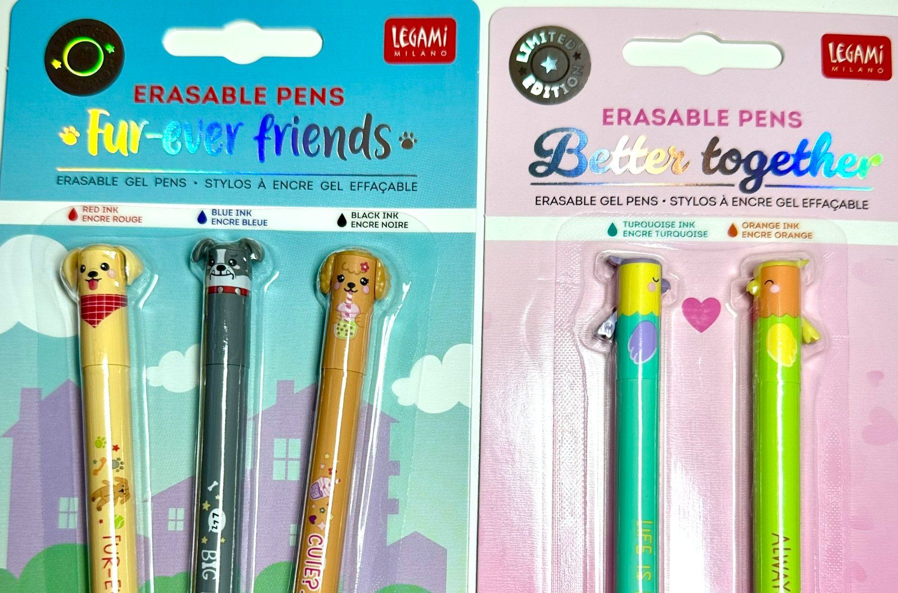 Legami Penna & Evidenziatori: 2 Sets - NEW Legami fur-ever friends & S. Valentin – Nuovo e nell'imballaggio originale da Bernex venduto da euma1976 1