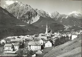 Sent   GR   (Unter-Engadin)  gegen Piz Pisoc     um  1 9 6 4