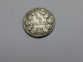 🇩🇪 1/2 Mark 1905 F *** Silver 2.78g .900