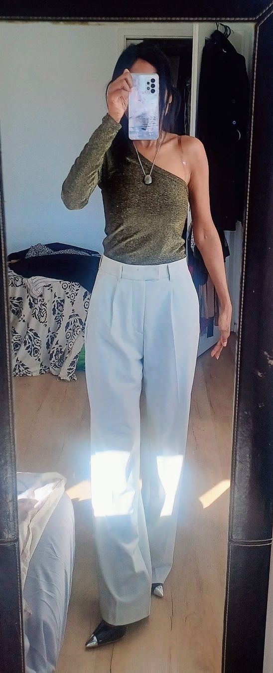 Pull&Bear Pantaloni: Gr.S (36) Darted smart -pantalon classique - white PULL&BEAR – Nuovo (secondo la descrizione) da La Chaux-de-Fonds venduto da jen_h95m 6