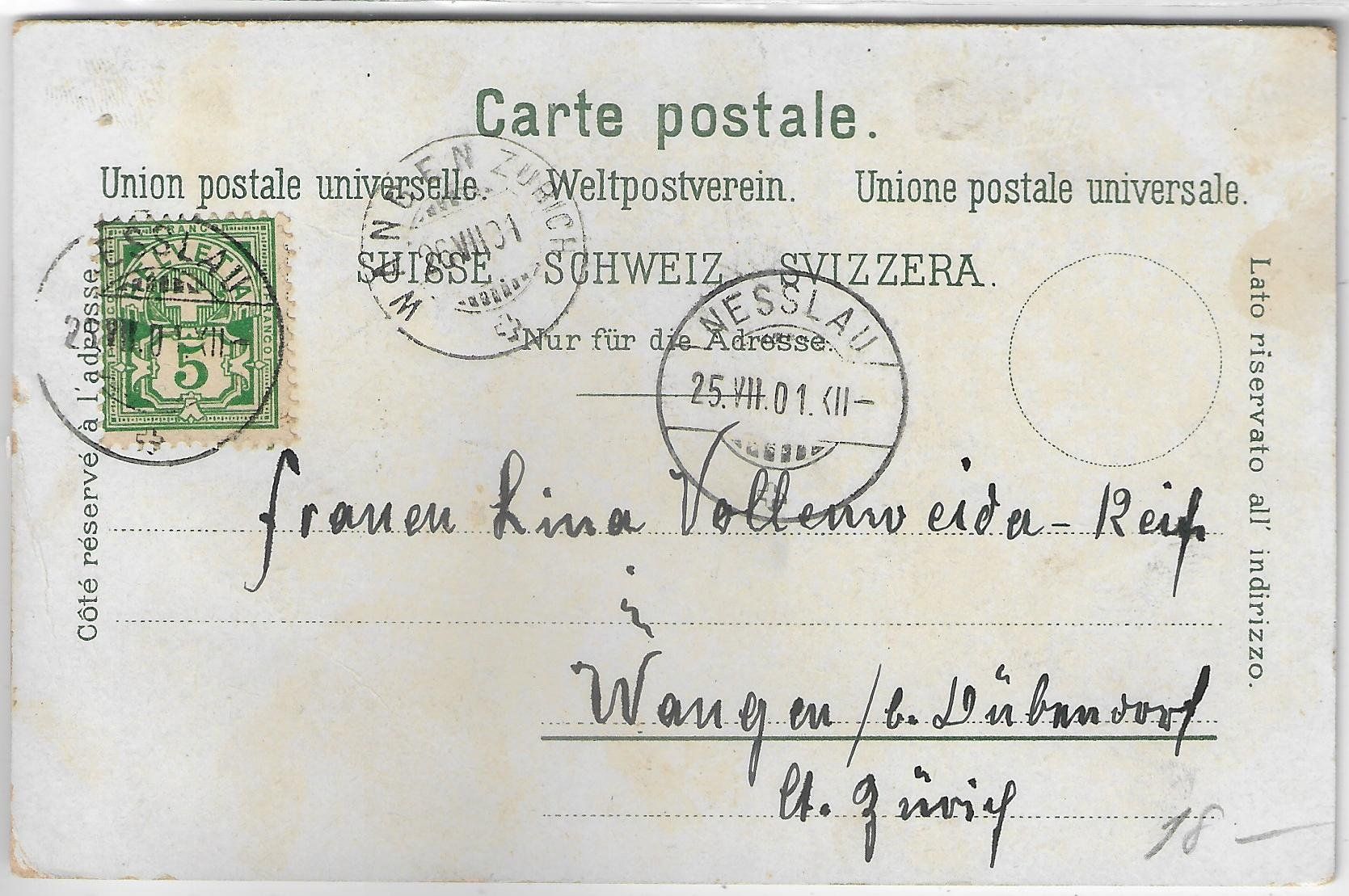 Cartoline postali: Gruss aus Nesslau – Usato da Ettingen venduto da Kartenplanet 1