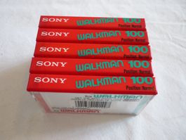 5x Musikkassetten Sony Walkman 100 - Neu OVP