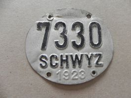 Velonummer Rad Velo Nummer SZ 23 Schwyz 1923 Geschenk