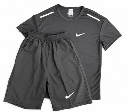 Nike Sportset T-Shirt und Shorts grau Grösse L neu