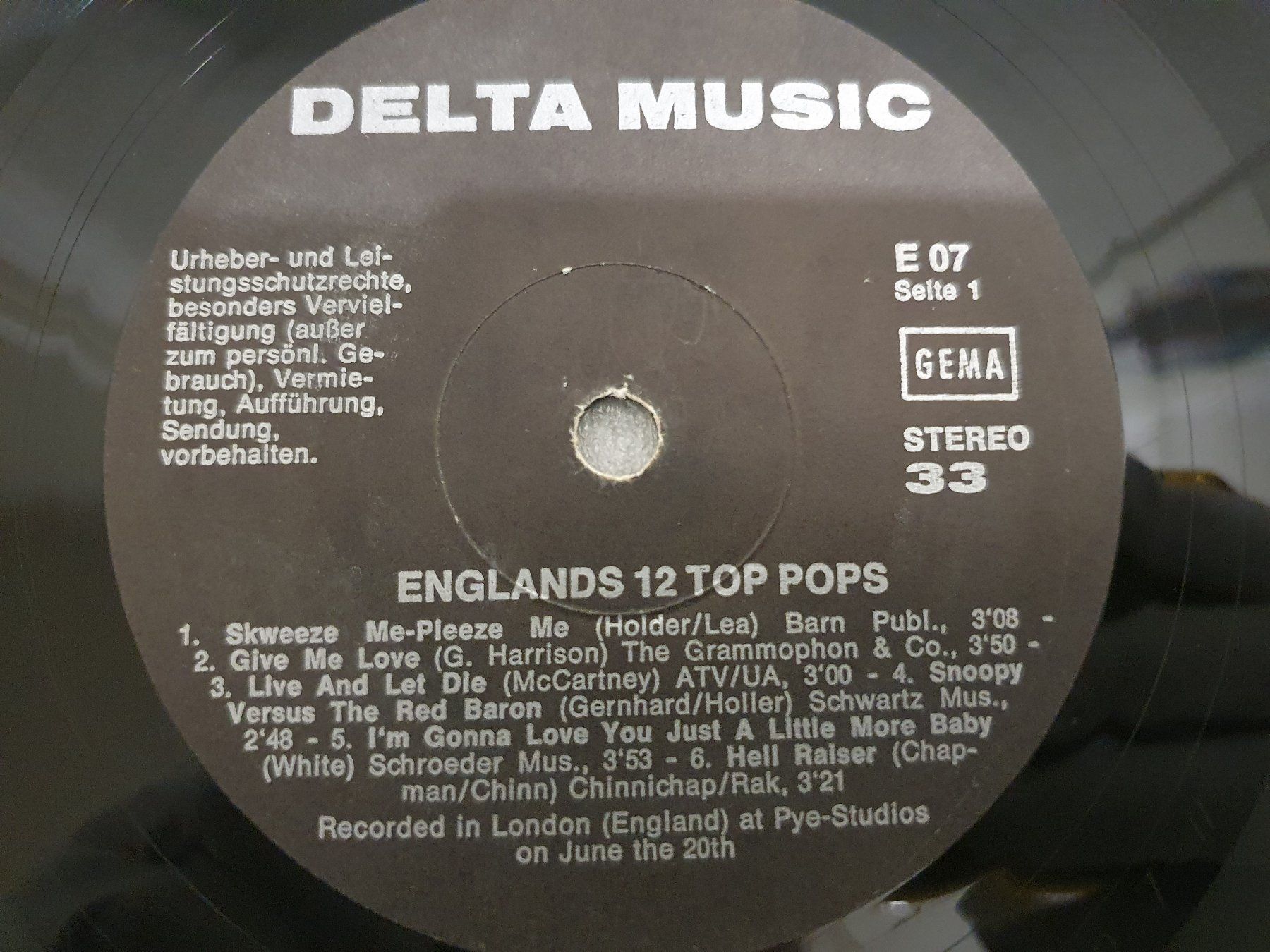 Dischi in vinile: England's 12 Top Pops – Usato da Uster venduto da Vinyl-Leidenschaft 3