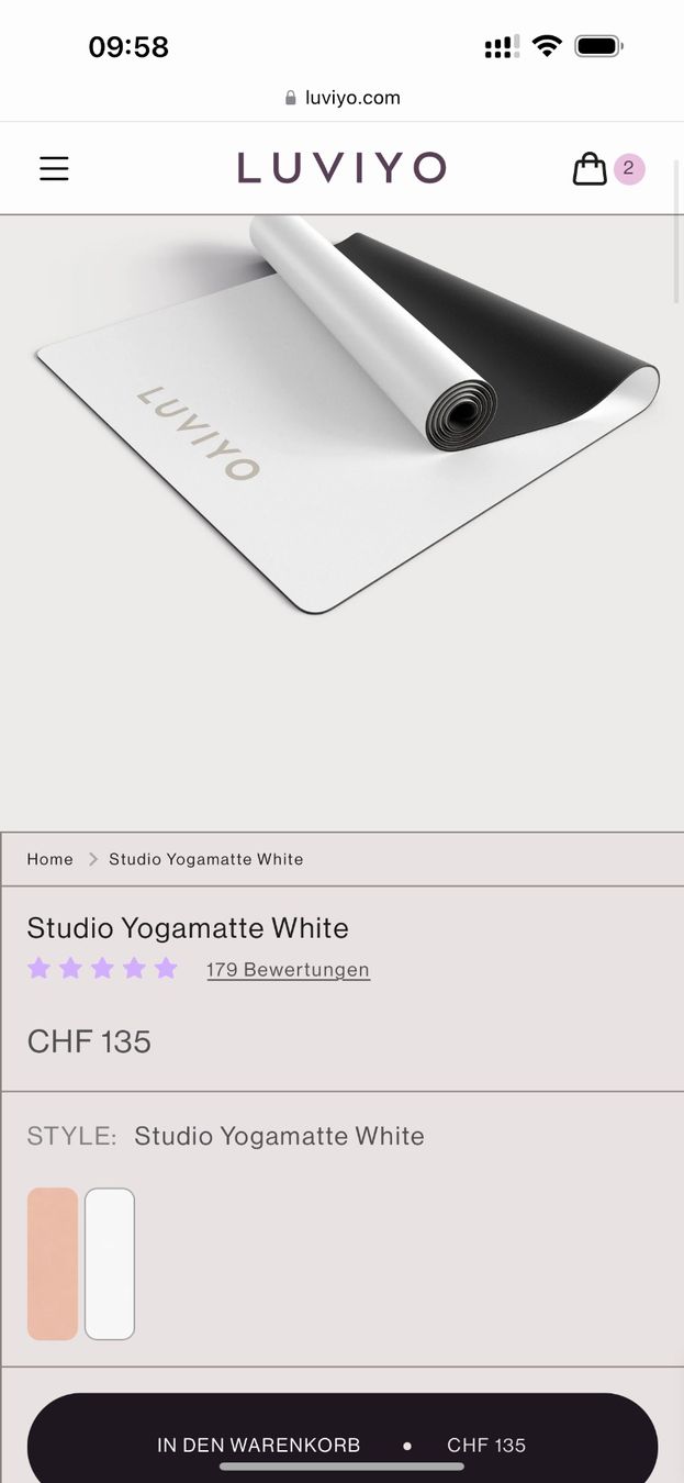 Tappetini fitness: Neuwertige Luviyo Studio Yogamatte schwarz – Nuovo (secondo la descrizione) da Thayngen venduto da Lovely_Family