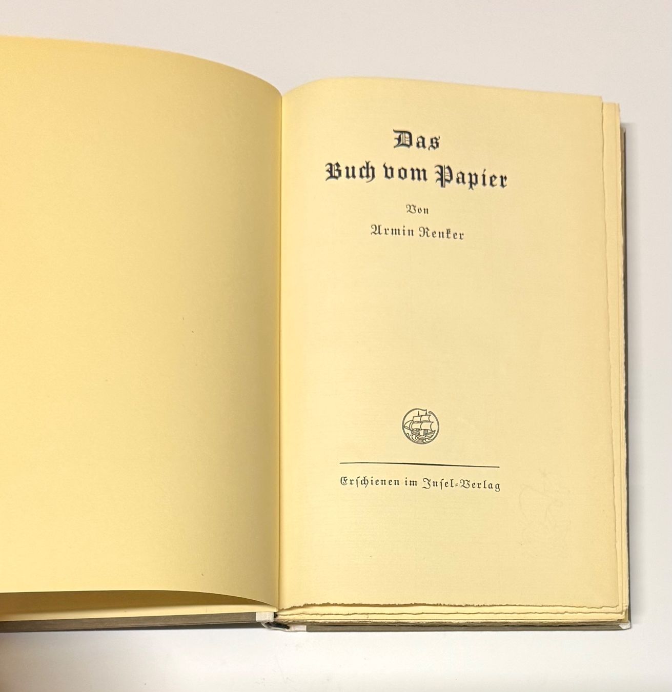 Libri: Das Buch vom Papier, Armin Renker, 1951 – Usato da Bern venduto da Rares 3
