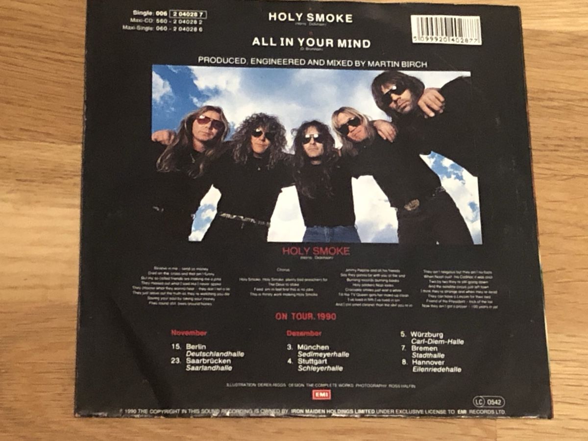 Dischi in vinile: Iron Maiden.1990. Holy Smoke – Usato da Faulensee venduto da Mizuno06 1