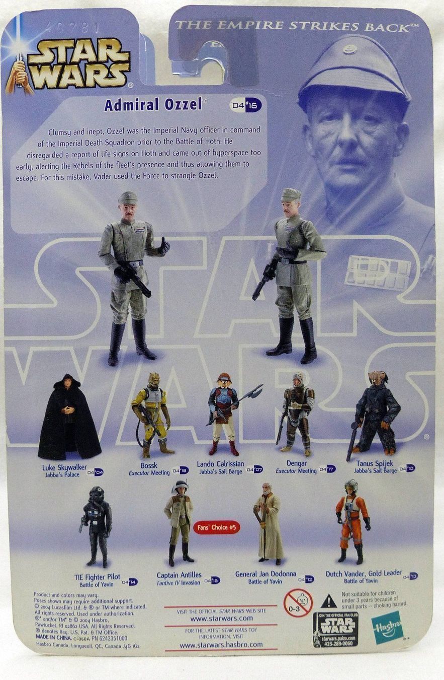 Figuren: STAR WARS RARE ADMIRAL OZZEL EXECUTOR BY HASBRO 2004 – Neu und originalverpackt aus Lugano von YouWantUS 1