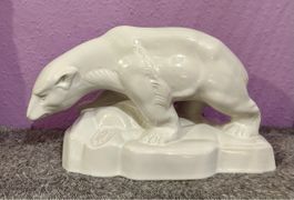 Statue d’ours polaire en céramique art Déco🐻‍❄️
