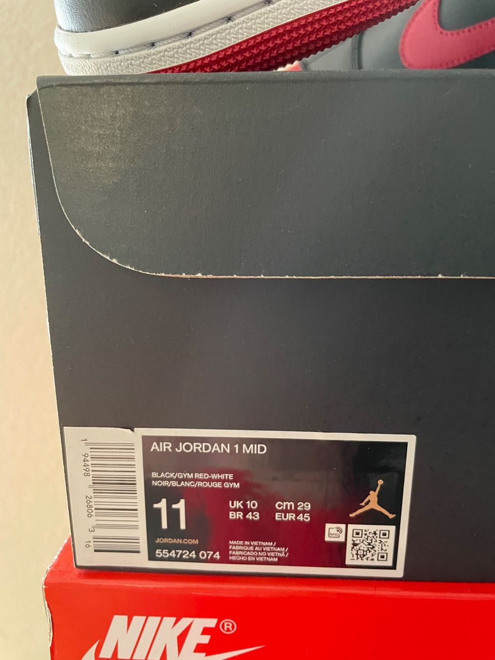 Jordan Scarpe da uomo: Air Jordan 1 Mid Banned - Taille 45 EU – Nuovo e nell'imballaggio originale da Matran venduto da Miraleo 3
