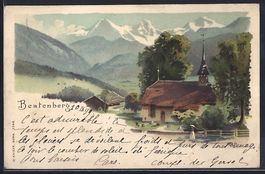 Litho Beatenberg, Partie an der Dorfkirc