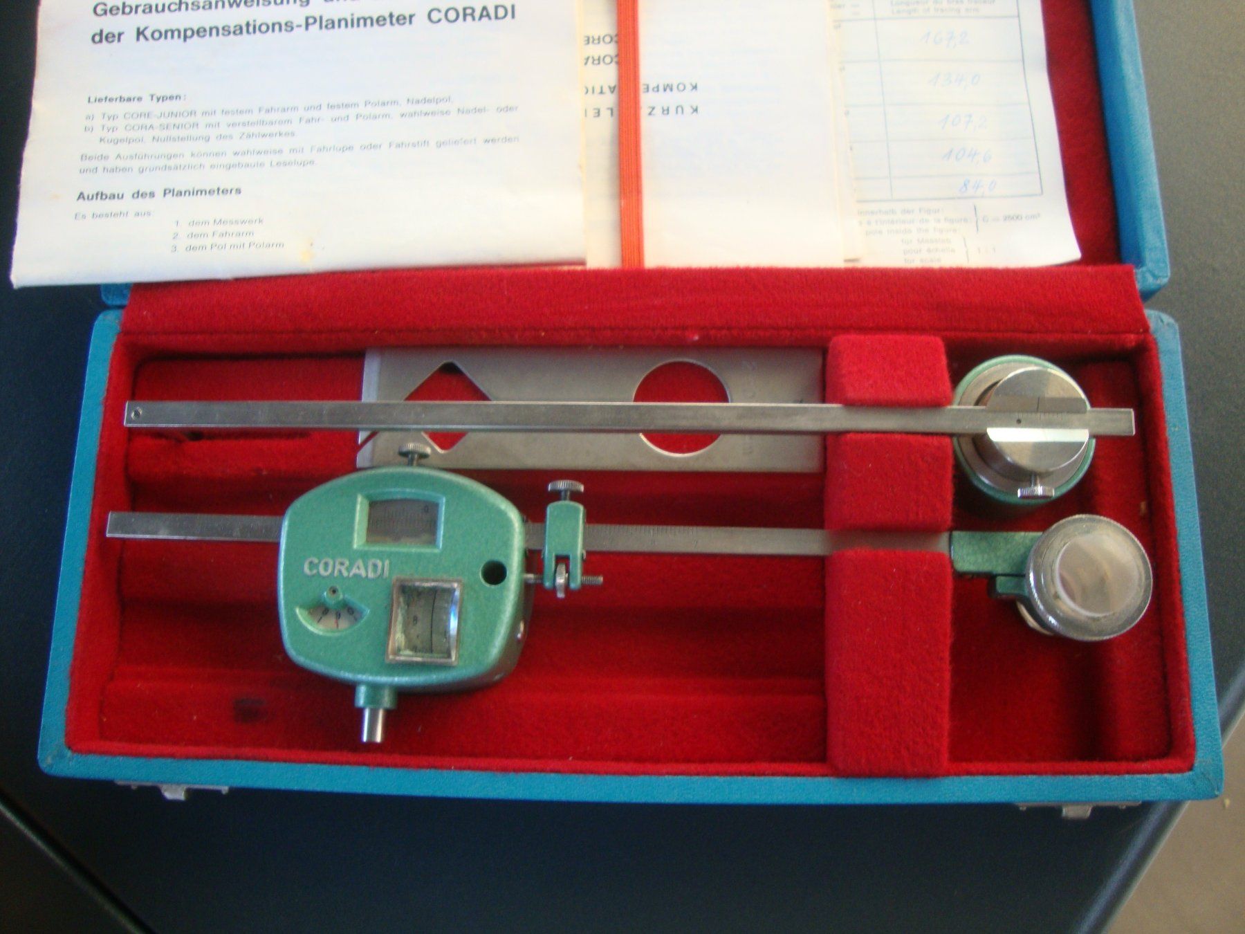 Misurare: Kompensations Planimeter CORADI – Usato da Winterthur venduto da halle07