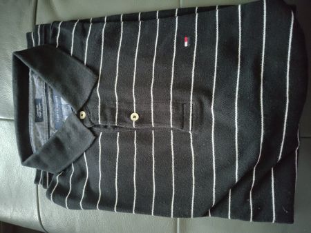 1 Polo Shirt Tommy Hilfiger gestreift schwarz weiss 2XL