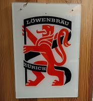 Hinterglas Schild Bier Brauerei Löwenbräu Zürich
