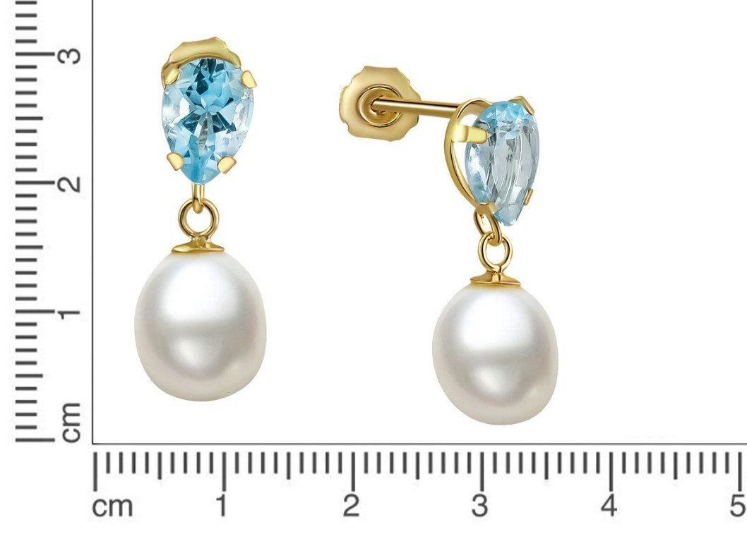 Perles (synthétiques): Perlen und echtem Topas gold – Neuf avec emballage d'origine à Hemmental par 18kGold 2