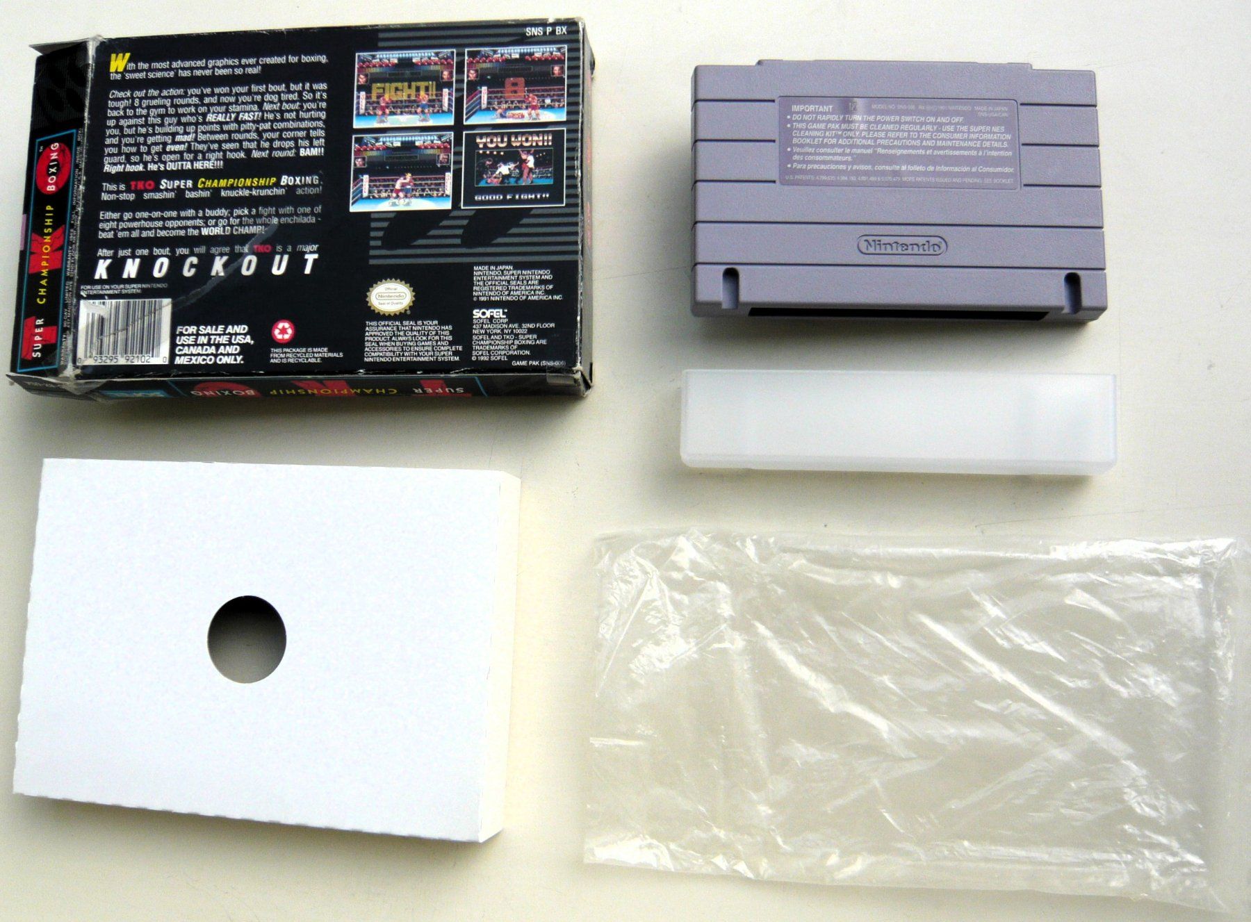 Nintendo Giochi: SNES: - TKO Superchampionship Boxing avec Boîte – Usato da Onex venduto da Jaguar1986 3