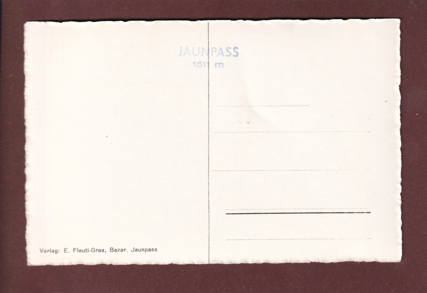 Cartoline postali: JAUNPASS - Gastlosen // Falte // – Usato da Pully venduto da nicecards 1