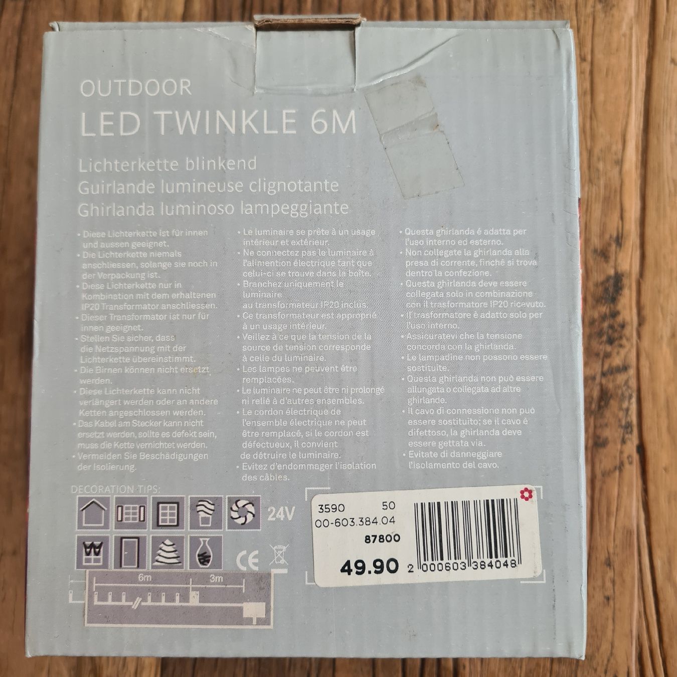 Migros Ghirlande e barre luminose: Red 6m lights – Nuovo (secondo la descrizione) da Lausanne venduto da AndreiB 1
