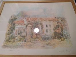 Gerahmtes Kunst BILD Gemälde von W. Kuhn Aarau 50x70cm