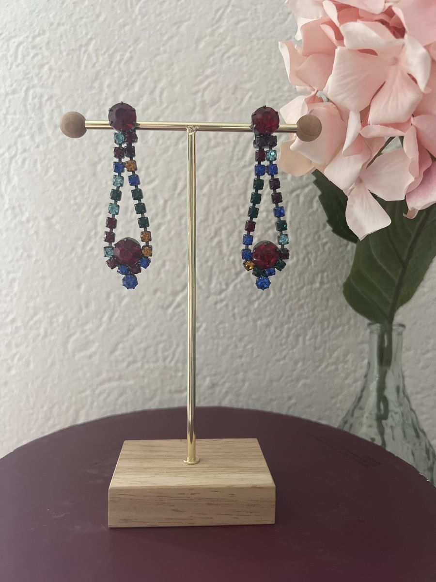 Orecchini pendenti & Orecchini a lobo: Schöne bunte Ohrclips  – Nuovo (secondo la descrizione) da Seon venduto da Sunny-Schmuck78