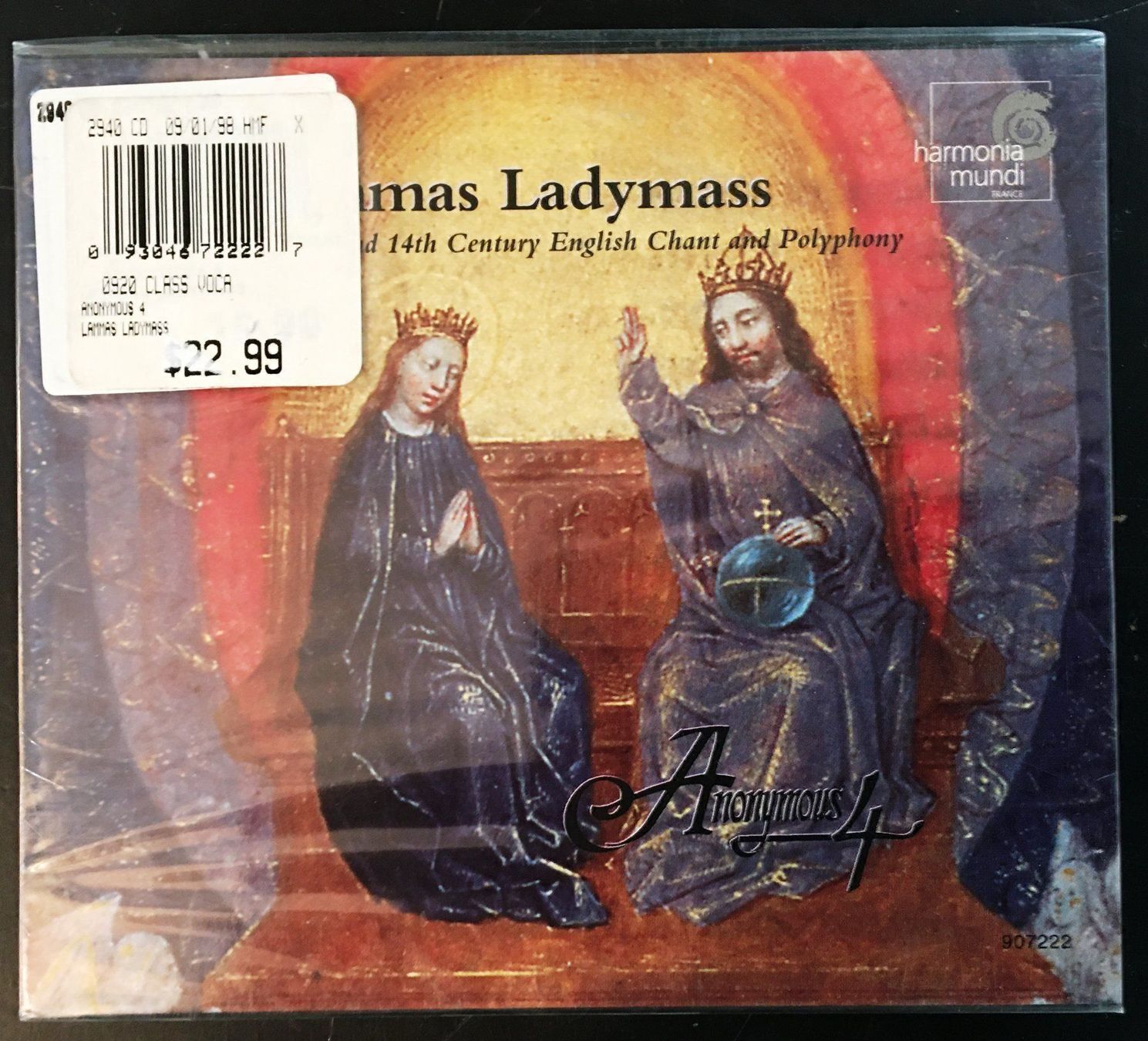 CD: Anonymous 4 – A Lammas Ladymass – Nuovo e nell'imballaggio originale da Oftringen venduto da Vucki 1