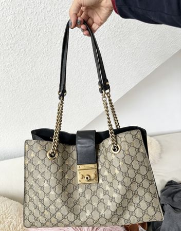 Gucci padlock Monogrammed Shoulder Bag 