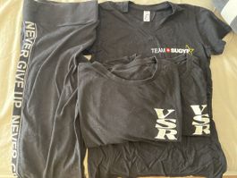 Lot sport 1 jogging et 3 t-shirt noirs unisexe : taille (📷)