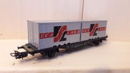 Märklin HO AC : DB wagon porte-container "Sea Land"