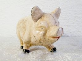 SPARSCHWEIN vintage Schwein Spardose antik Gusseisen