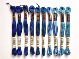 Anchor Vintage Palette Tiefblau –10 x Mouliné