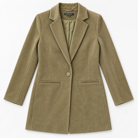 Elegant khaki/olive blazer by comma in size EUR 38