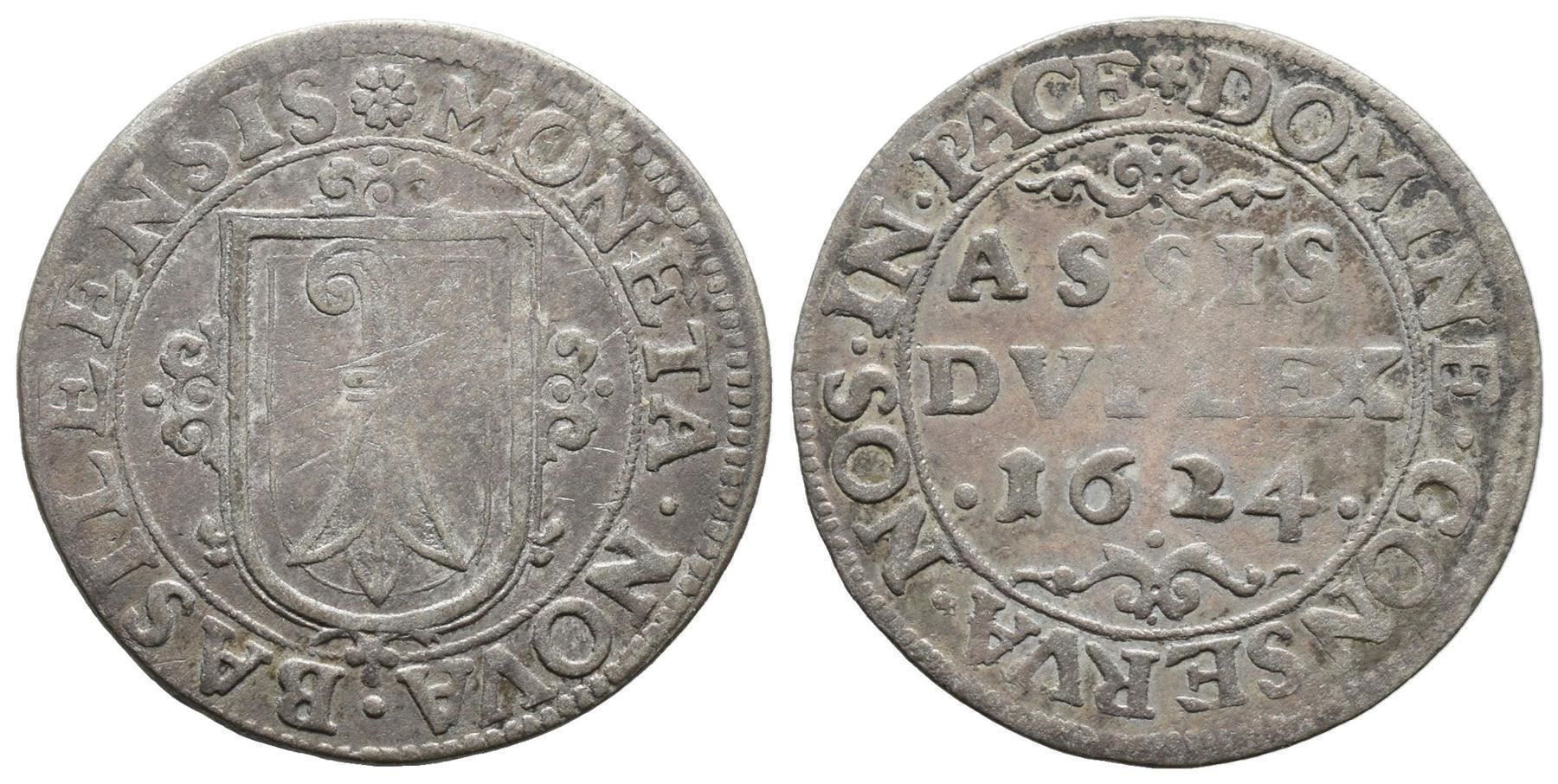 Tutti le monete: Basel Doppelassis 1624  /3289 – Usato da Trimbach venduto da Solothurn1